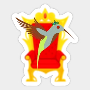 hummingbird king Sticker